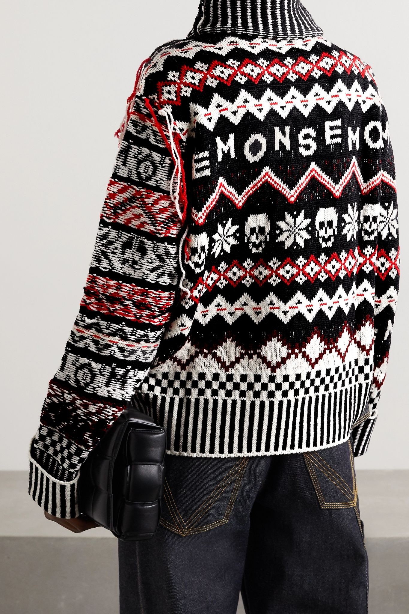 Fringed Fair Isle wool turtleneck sweater - 3