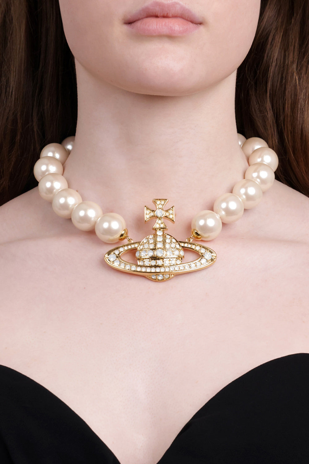 NEYSA PEARL ORB NECKLACE | GOLD/WHITE - 3