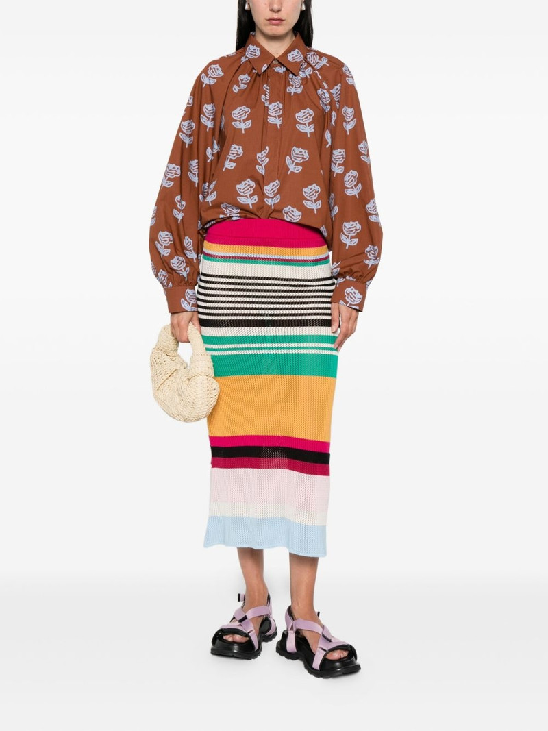 Marni rose-print cotton shirt outlook