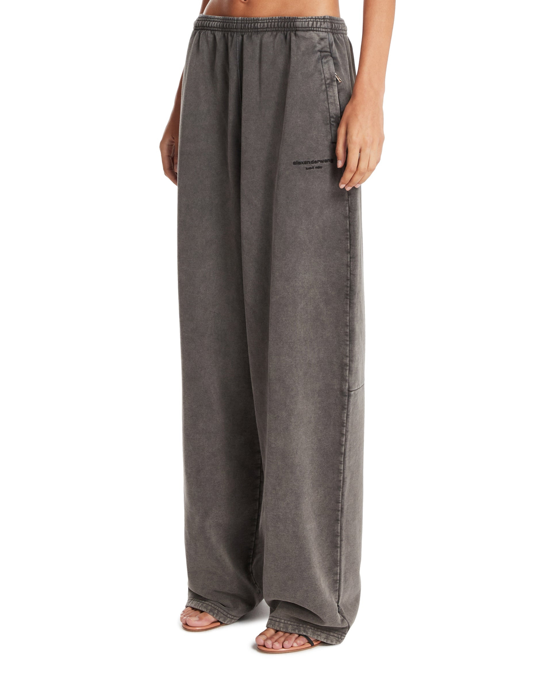 Gray Wide-Leg Sweatpants - 4