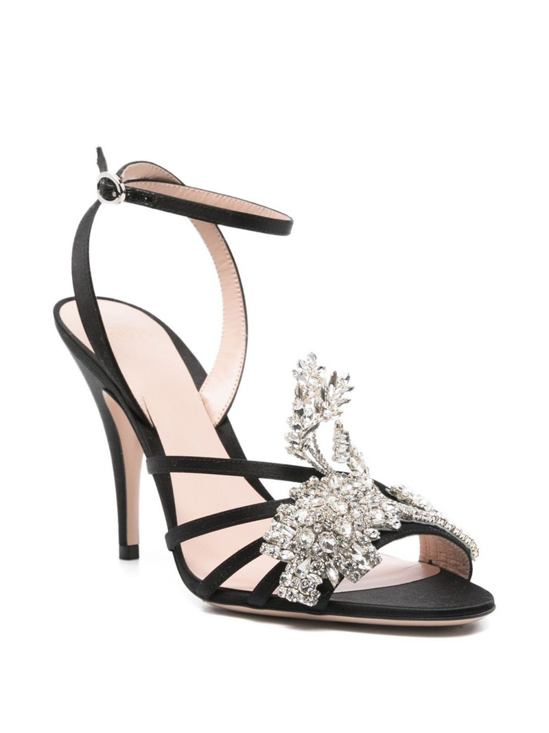 Valentino 95mm crystal-embellished stiletto sandals outlook
