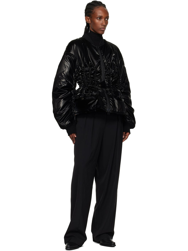 Junya Watanabe Black Cinched Bomber Jacket outlook