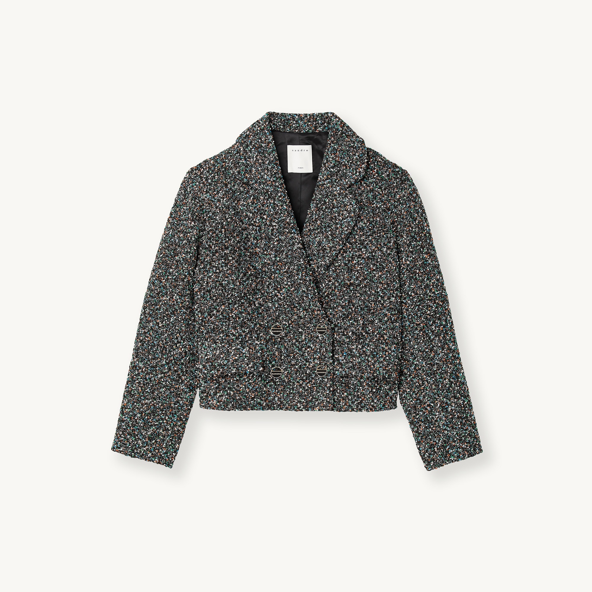 Cropped tweed jacket - 1