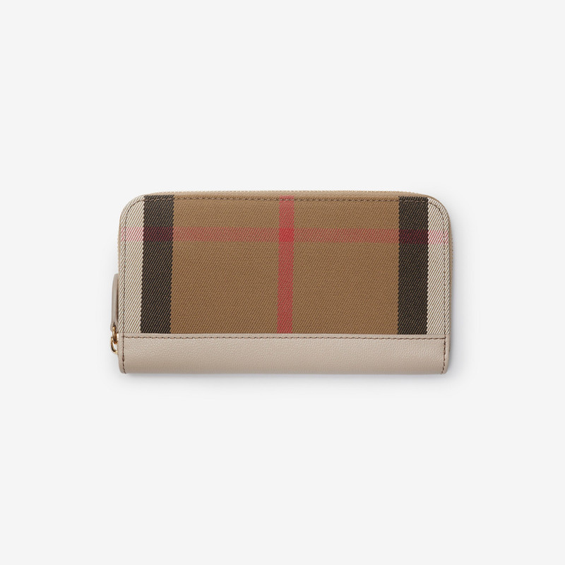 Large Check Zip Wallet 1