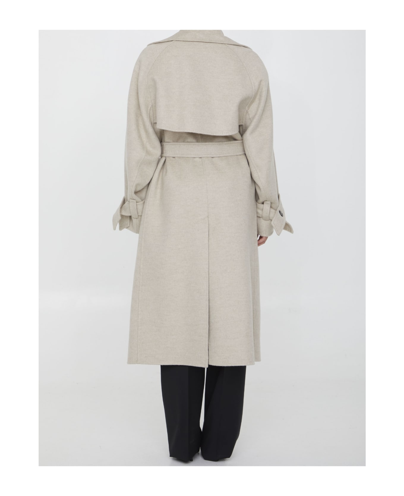 Falcone Double-breasted Long-sleeved Coat - 4