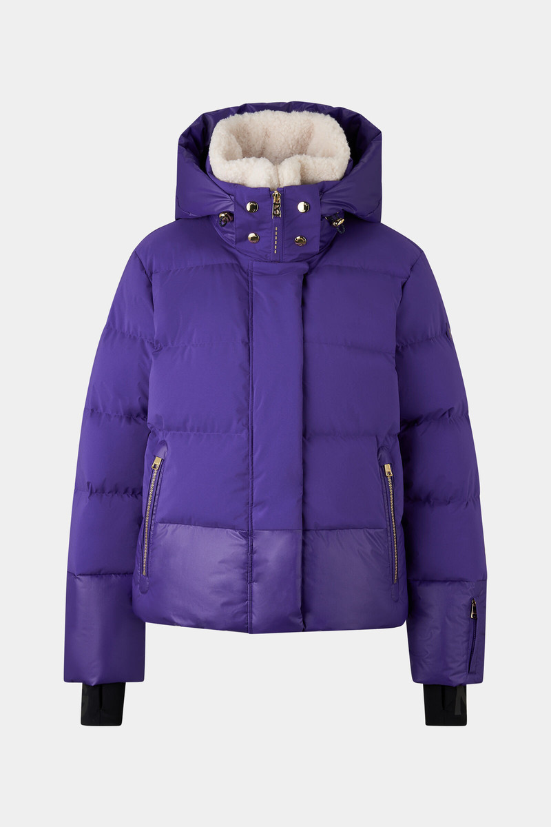 Maja down ski jacket in Violet 1