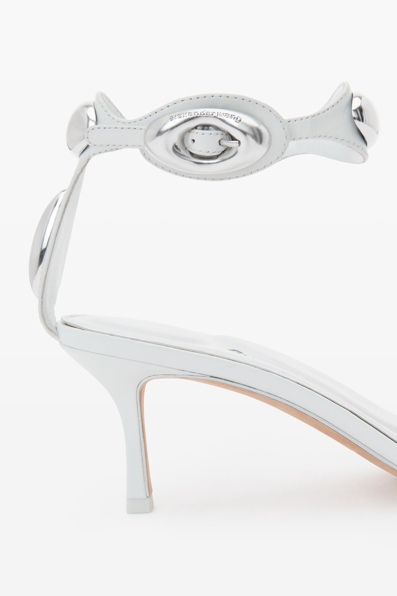 Alexander Wang dome 65 mid heel goatskin sandal outlook