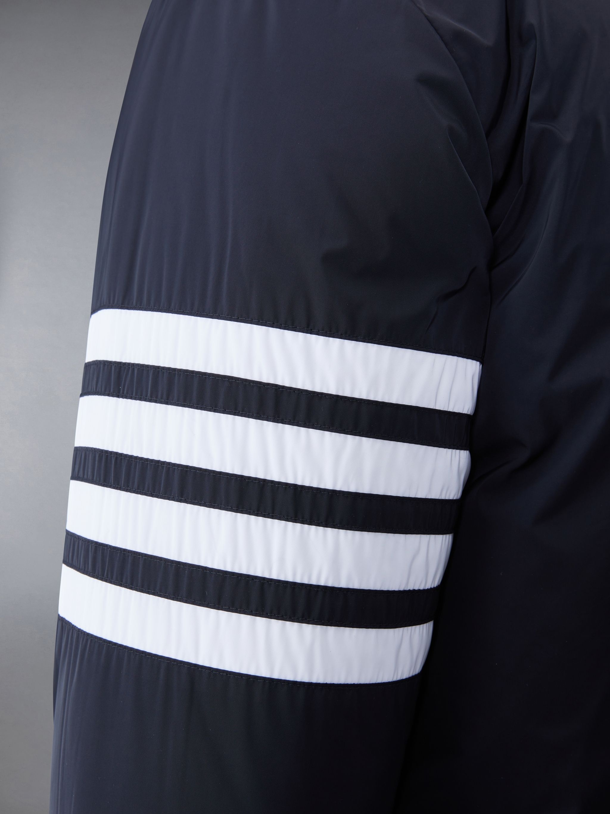Prince of Wales Heavy Suiting 4-Bar Reversible Funnel Neck Jacket - 6