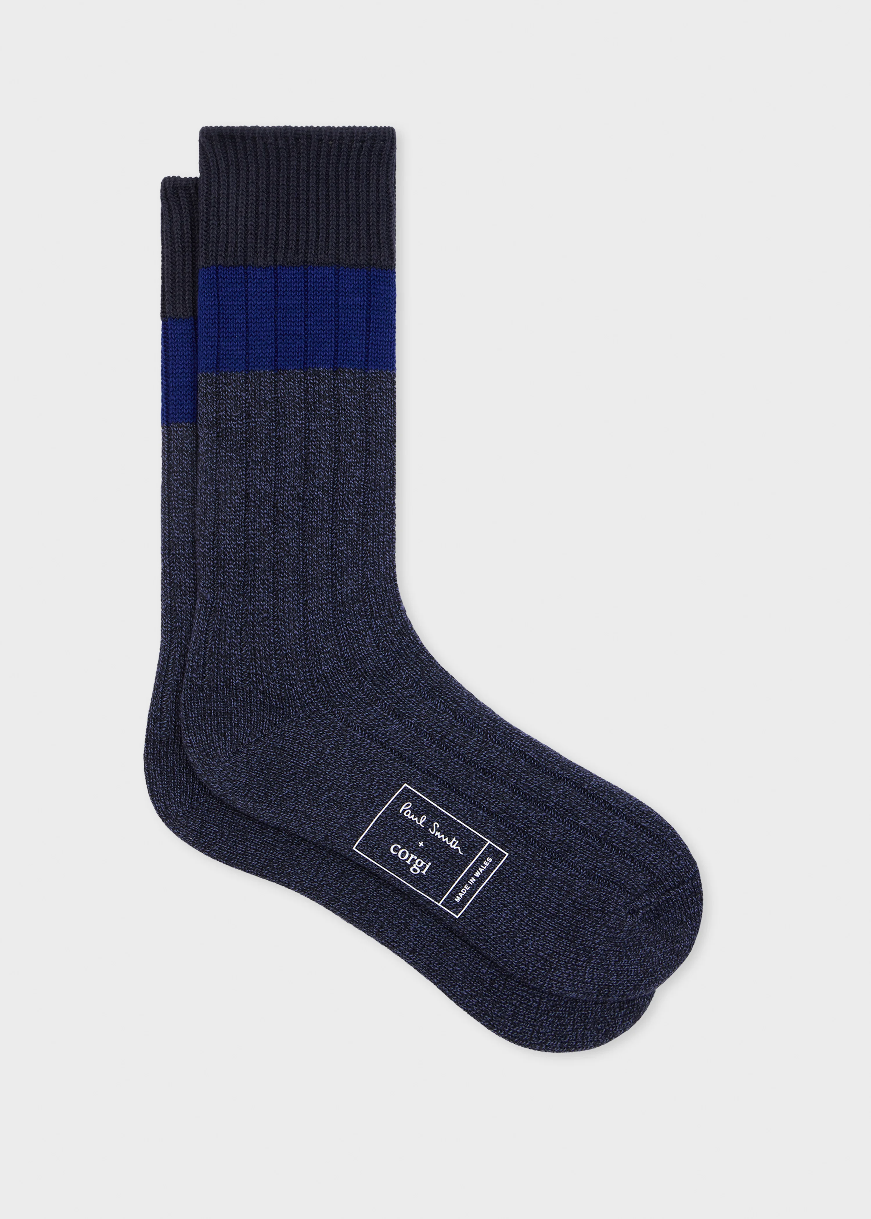 Blue Cotton Socks - 1
