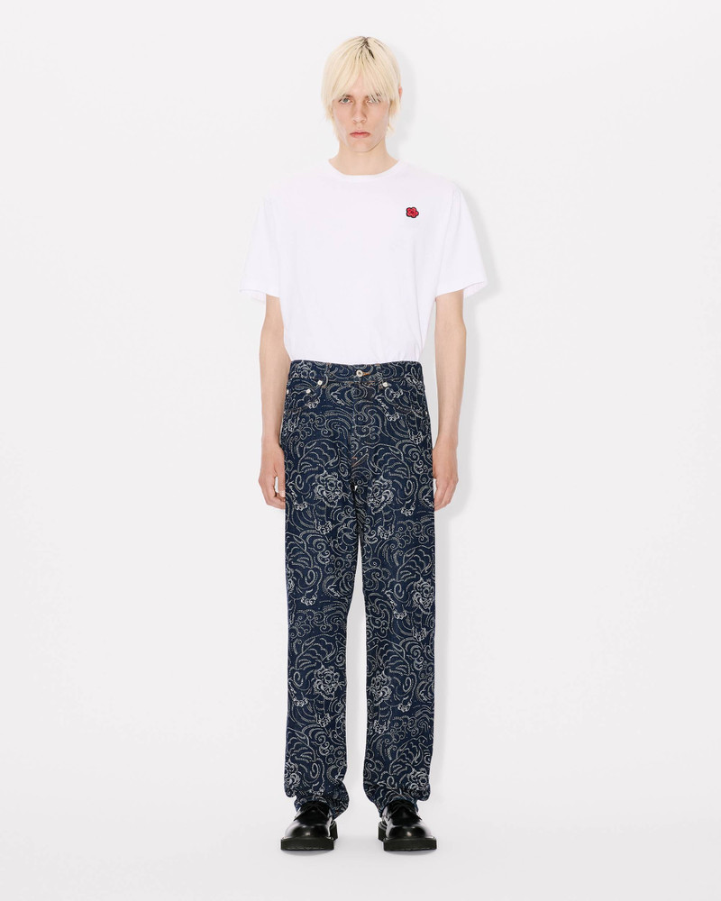 'KENZO Star Tiger' ASAGAO straight jeans in japanese denim 5