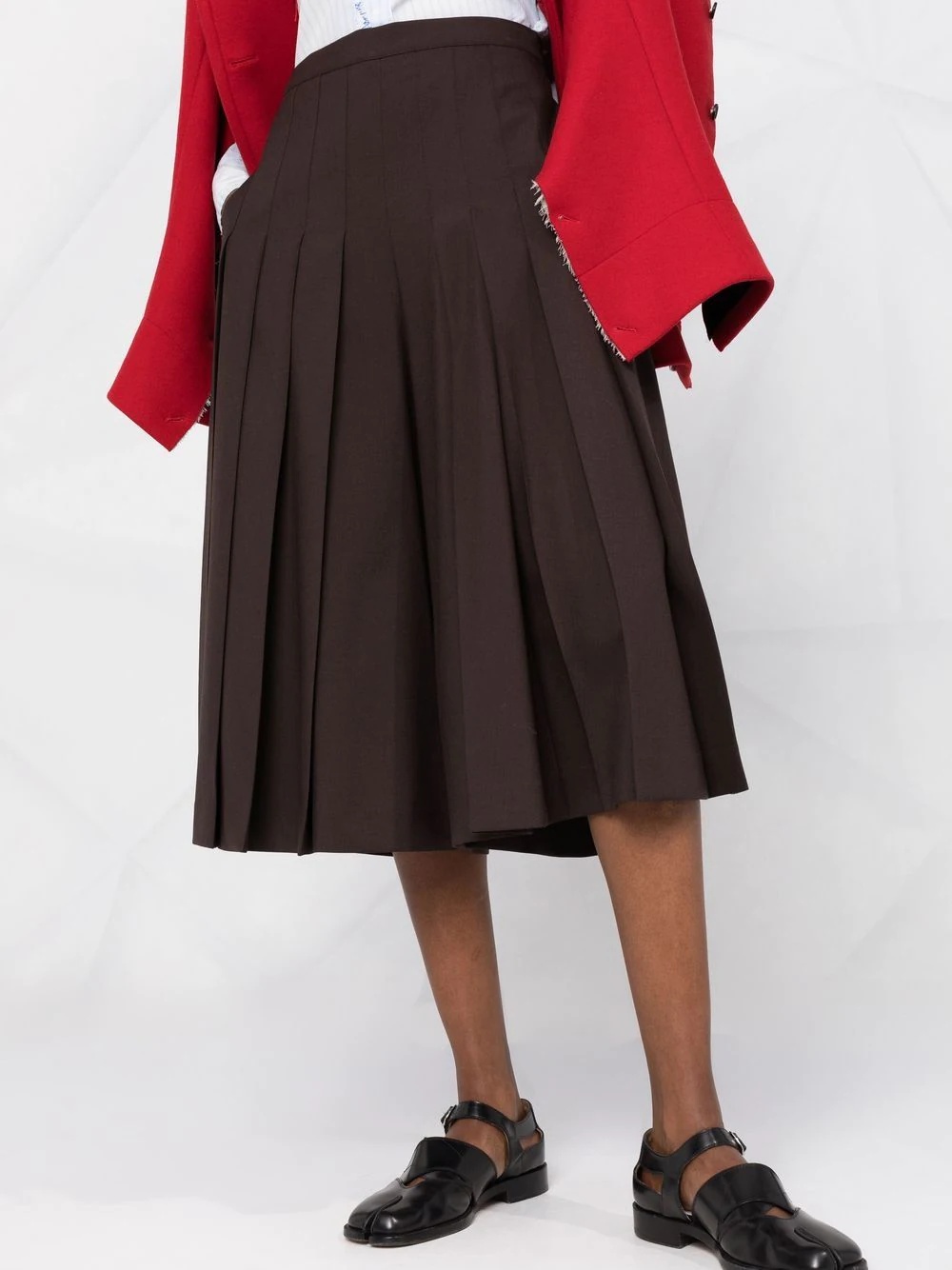 pleated cropped trousers - 5