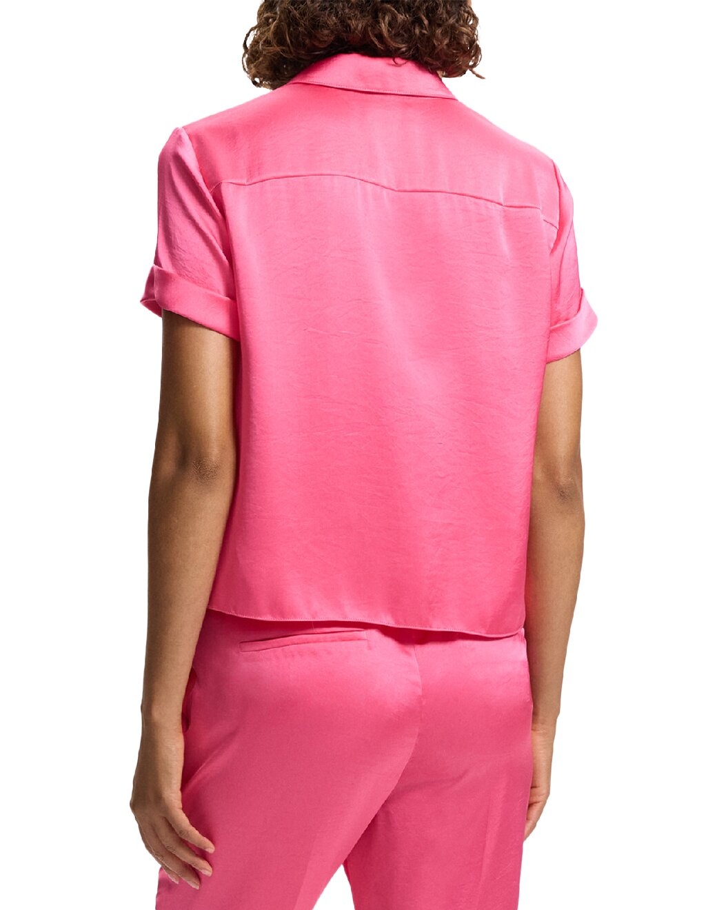 Theory Crushed Satin Camp Shirt - 2