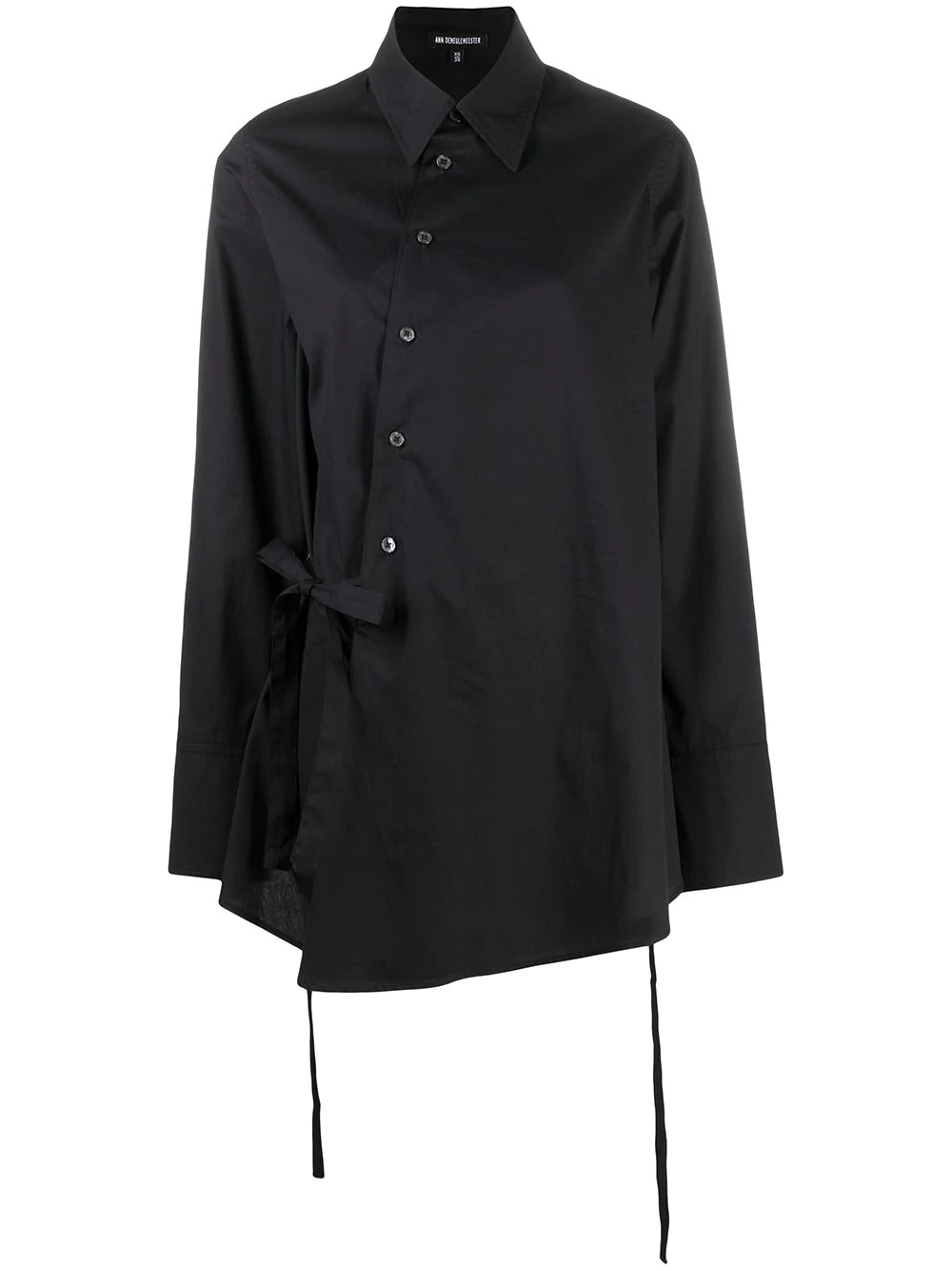 tie-front button-down shirt - 1