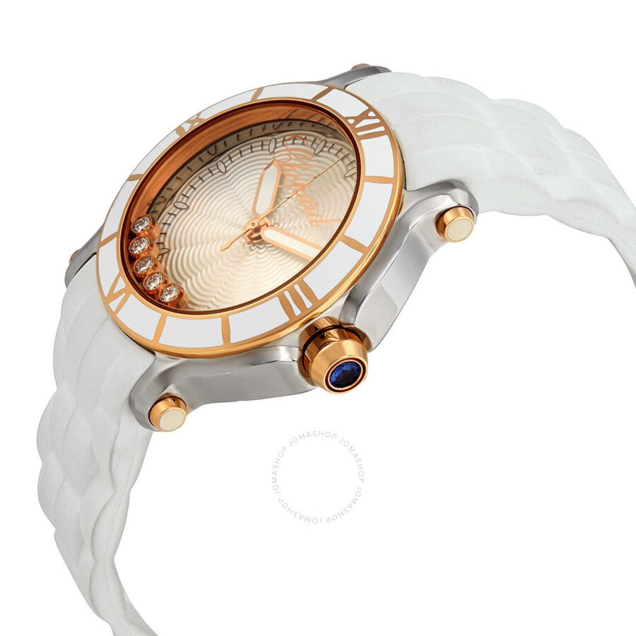 Chopard Happy Sport Silvertone Guilloche Dial Ladies Watch 278551-6002 - 2