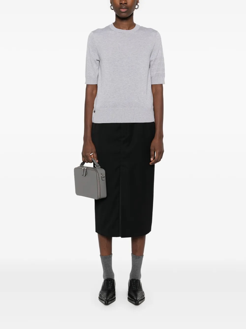 THOM BROWNE - Women Jersey Stitch Short Sleeve Tee - 1