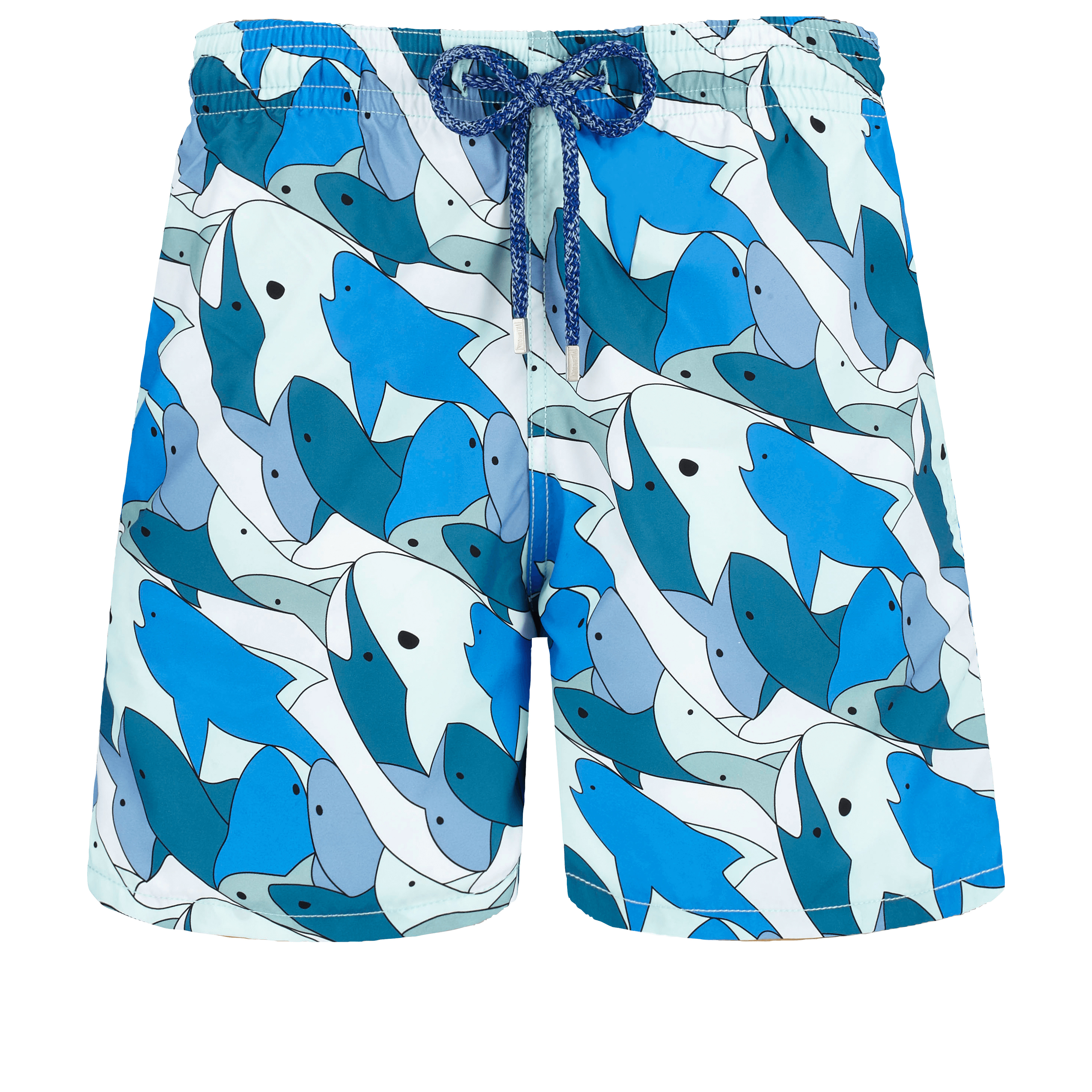 Men Swim Trunks Shark All Around - 1