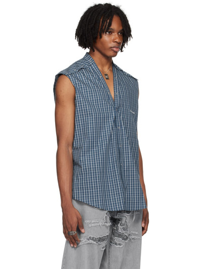 Y/Project Blue Snap Off Shirt outlook