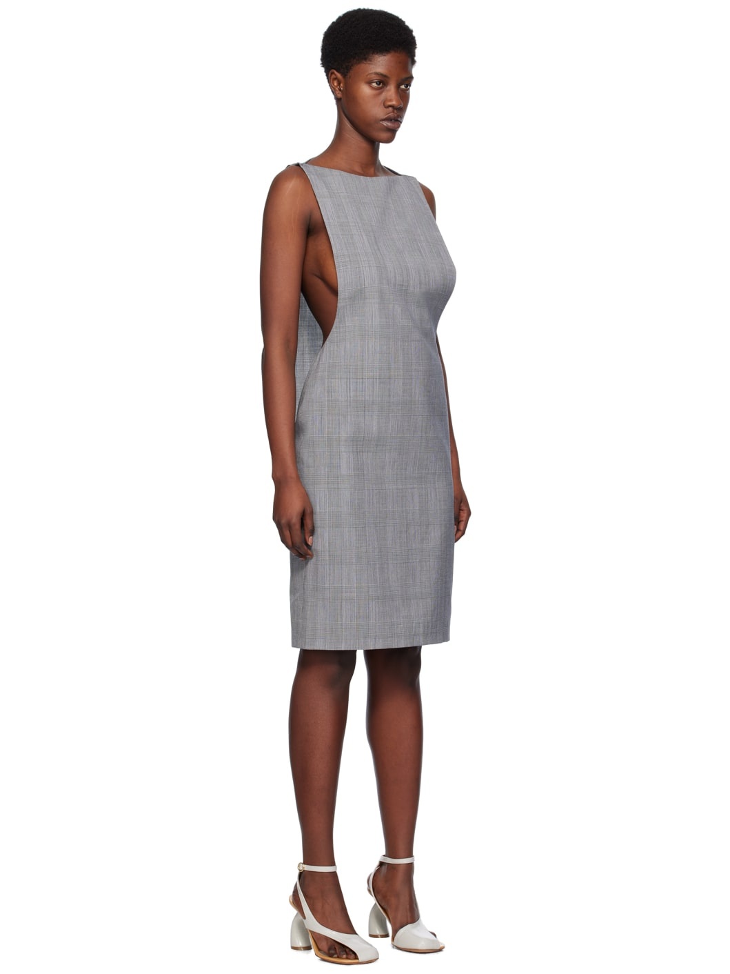 Gray Cape Minidress - 2