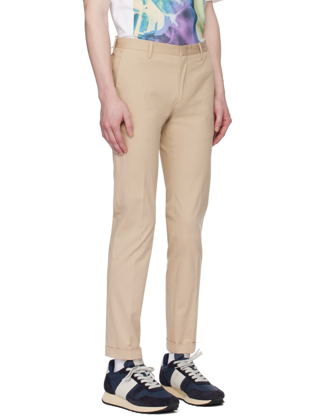 Beige Four-Pocket Trousers - 2