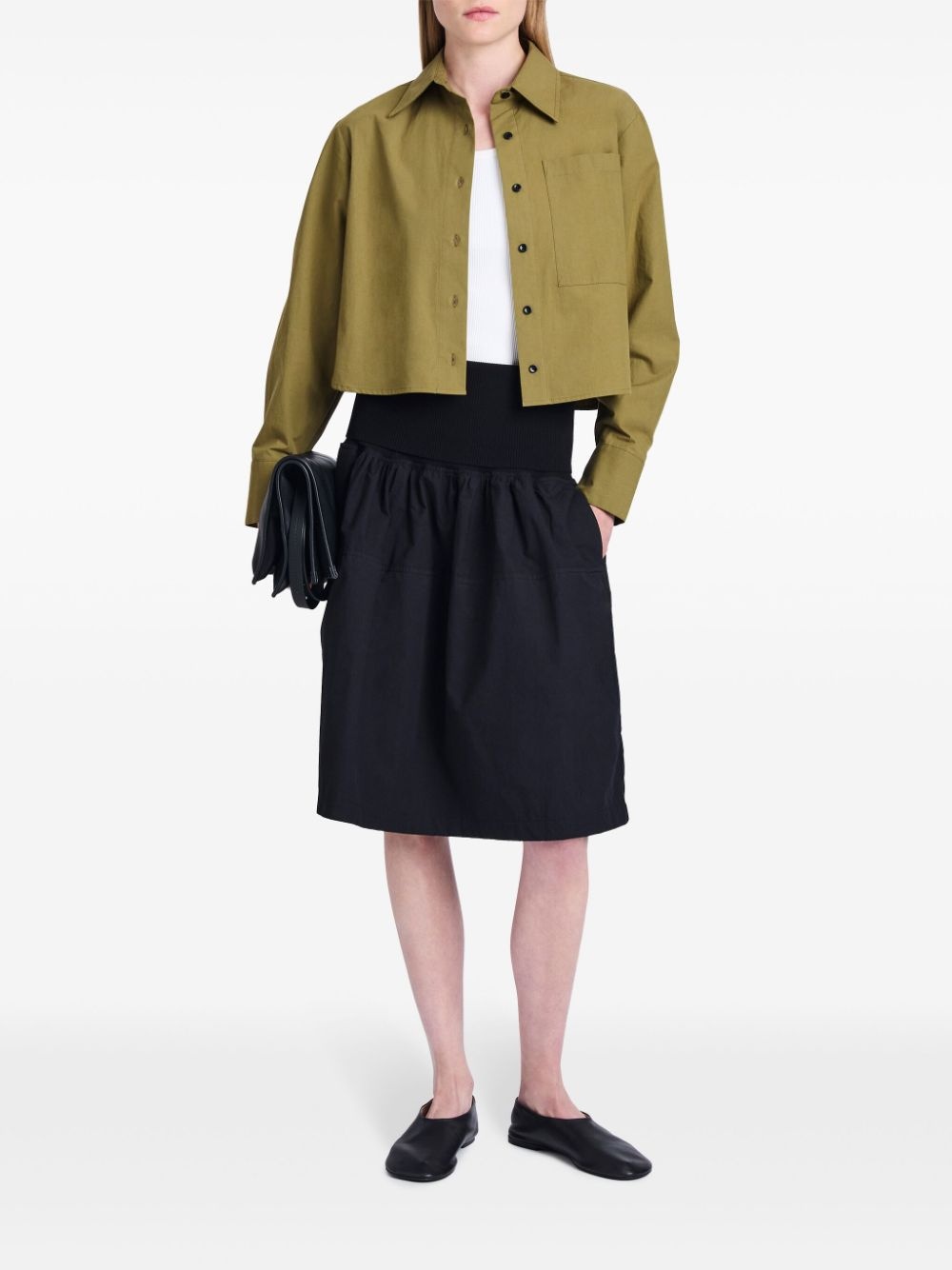 pleated cotton skirt - 2