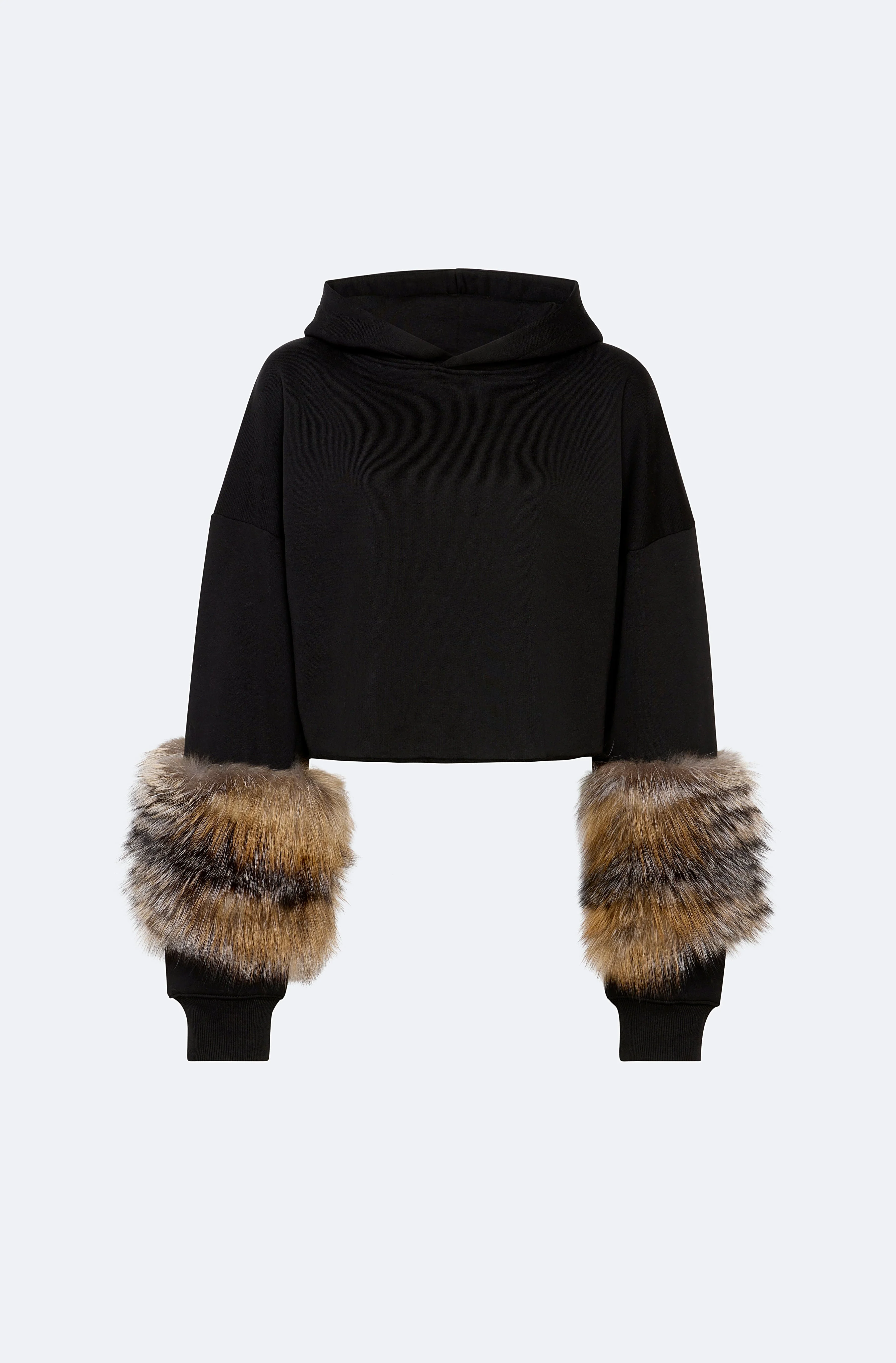 Cotton Sweatshirt With Fur - 1