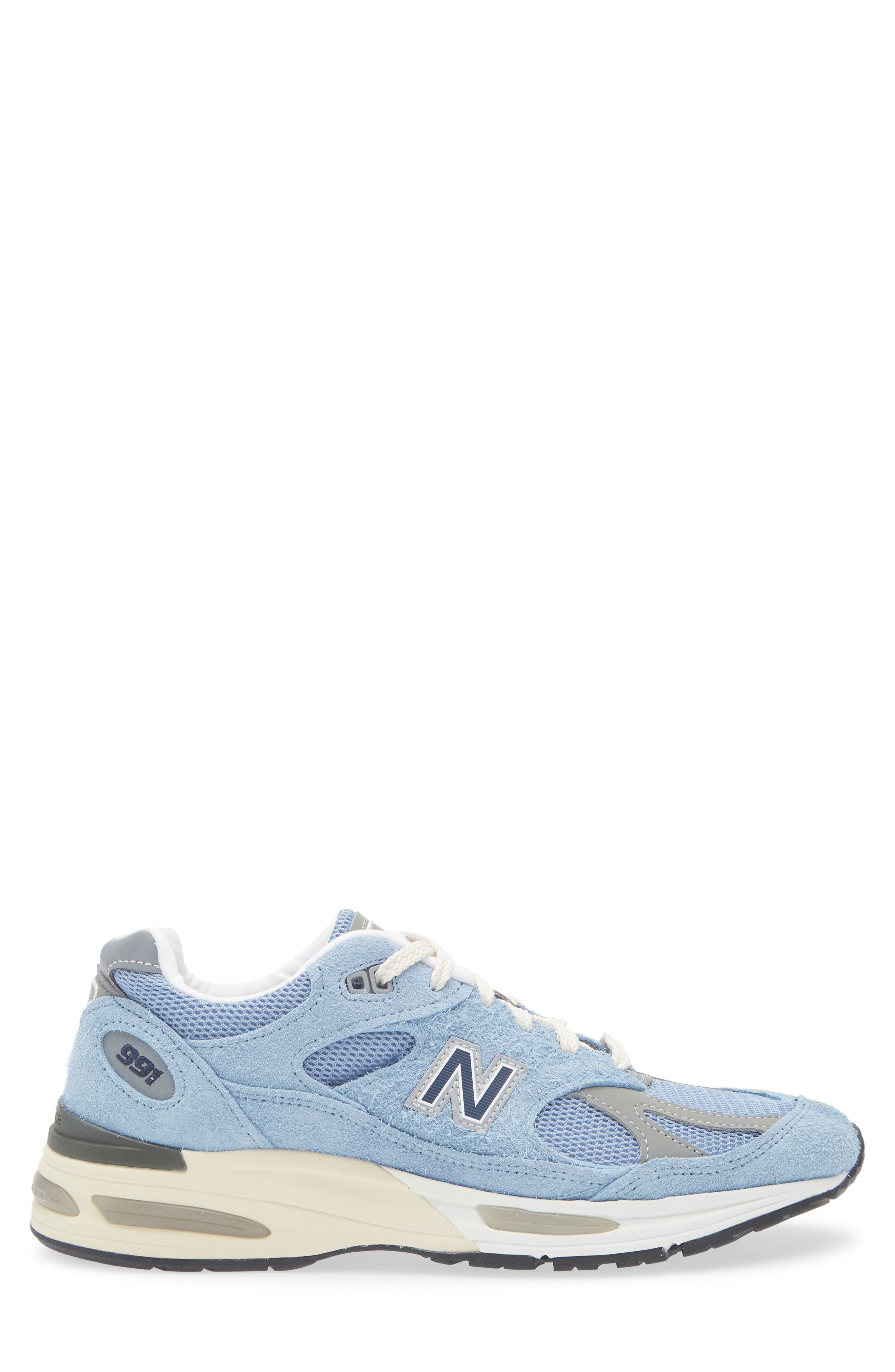 New Balance Gender Inclusive Made in UK 991 v2 Sneaker in Celestial Blue/Faded Denim at Nordstrom - 3