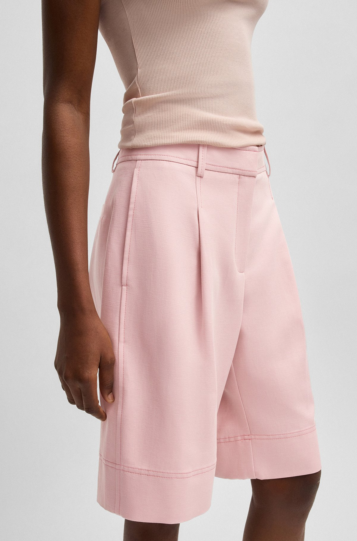 FORMAL SHORTS WITH FRONT PLEATS - 5