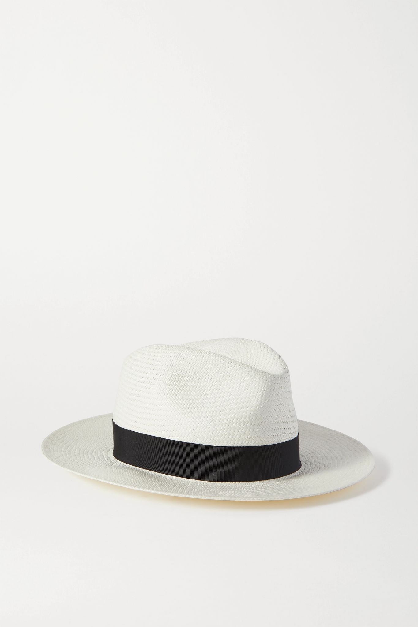 Grosgrain-trimmed straw Panama hat - 3