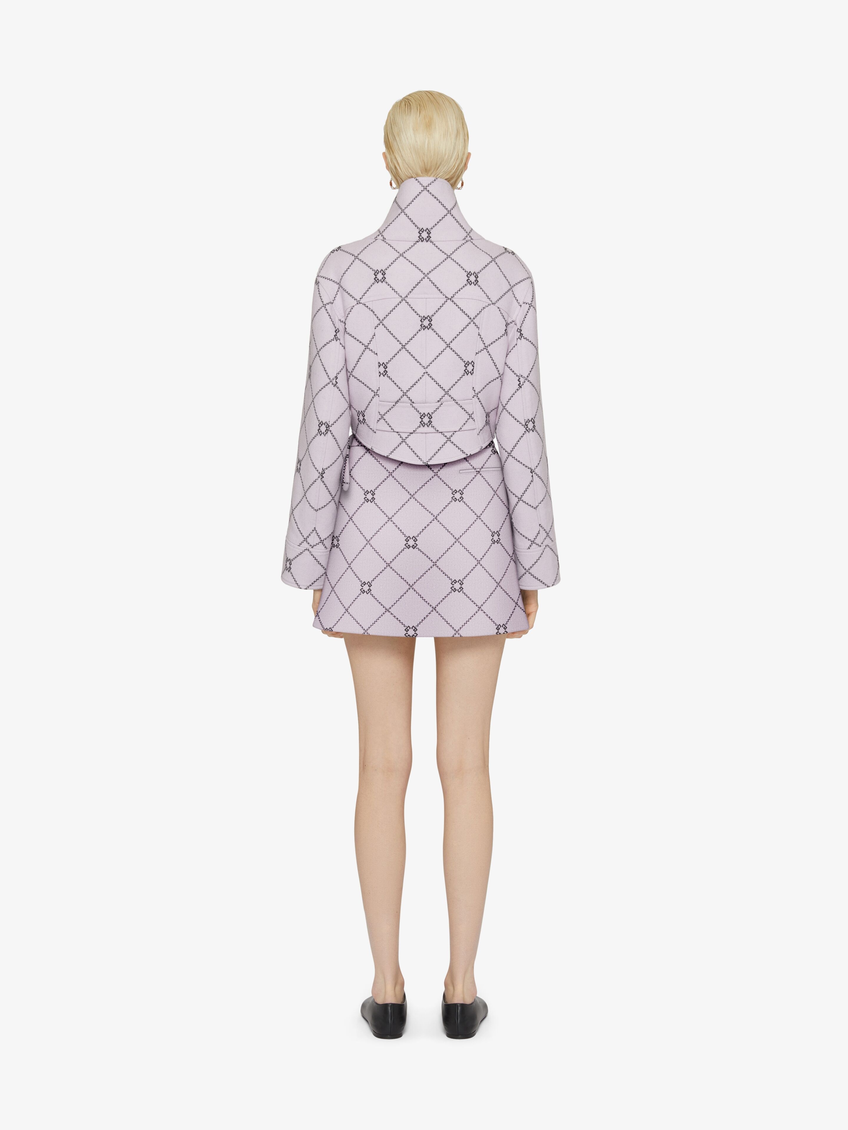 MINI CHECKED SKIRT IN WOOL WITH MONOGRAM 72 - 4