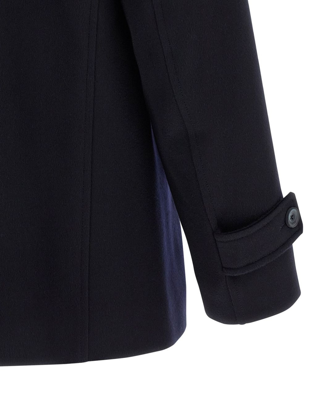 high-neck quilted cashmere coat - 4