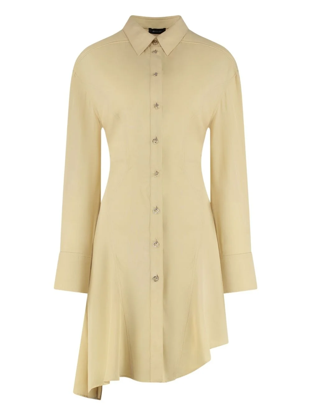 asymmetric-hem buttoned dress - 1