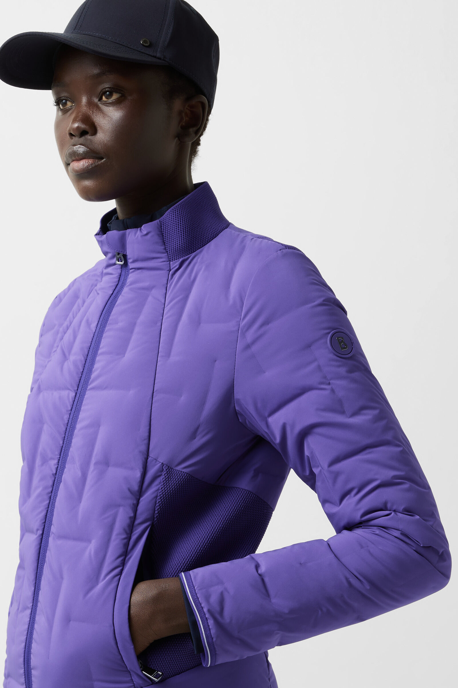 Jina lightweight down jacket in Violet - 5