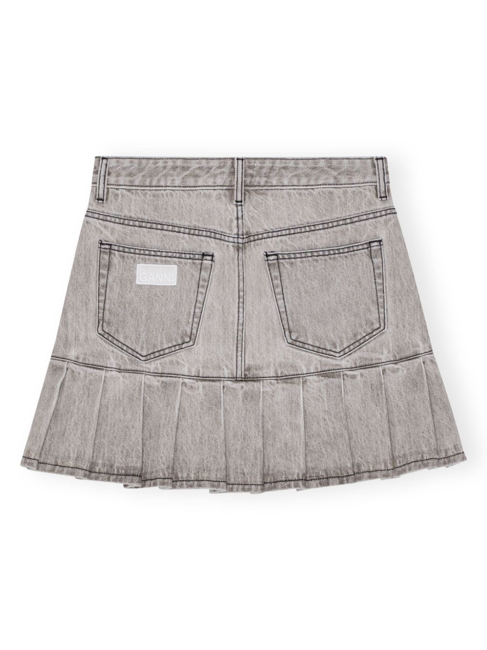 Future denim pleated mini skirt - 5