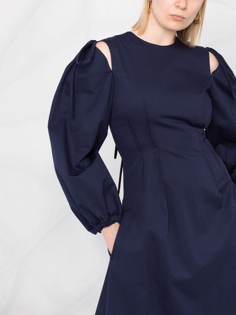 long-sleeve A-line dress 5