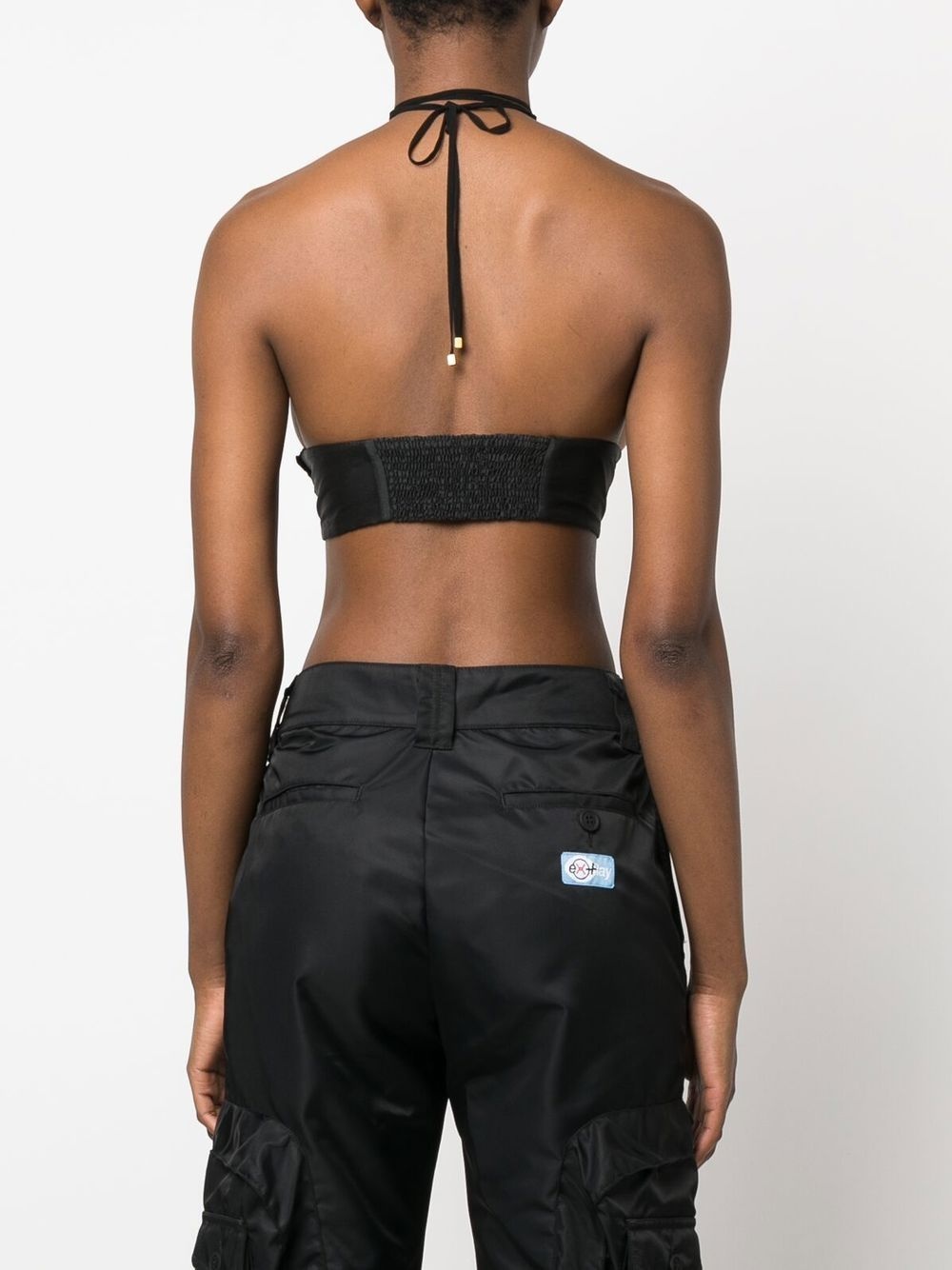 butterfly-detail cropped vest - 4