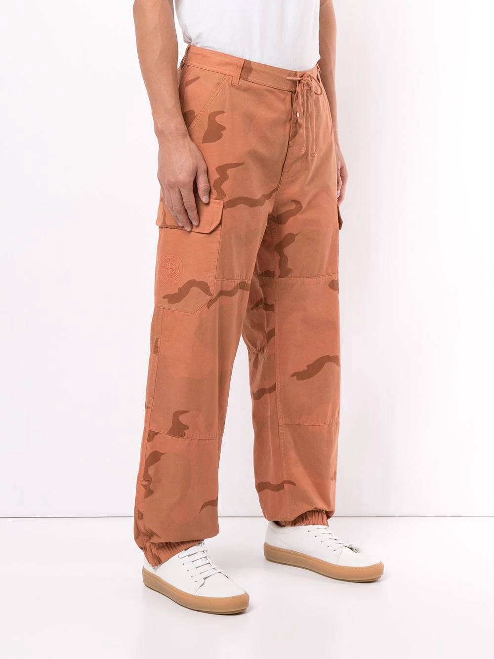 camouflage print cargo trousers - 3