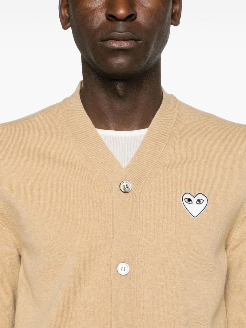 heart-motif wool cardigan 6