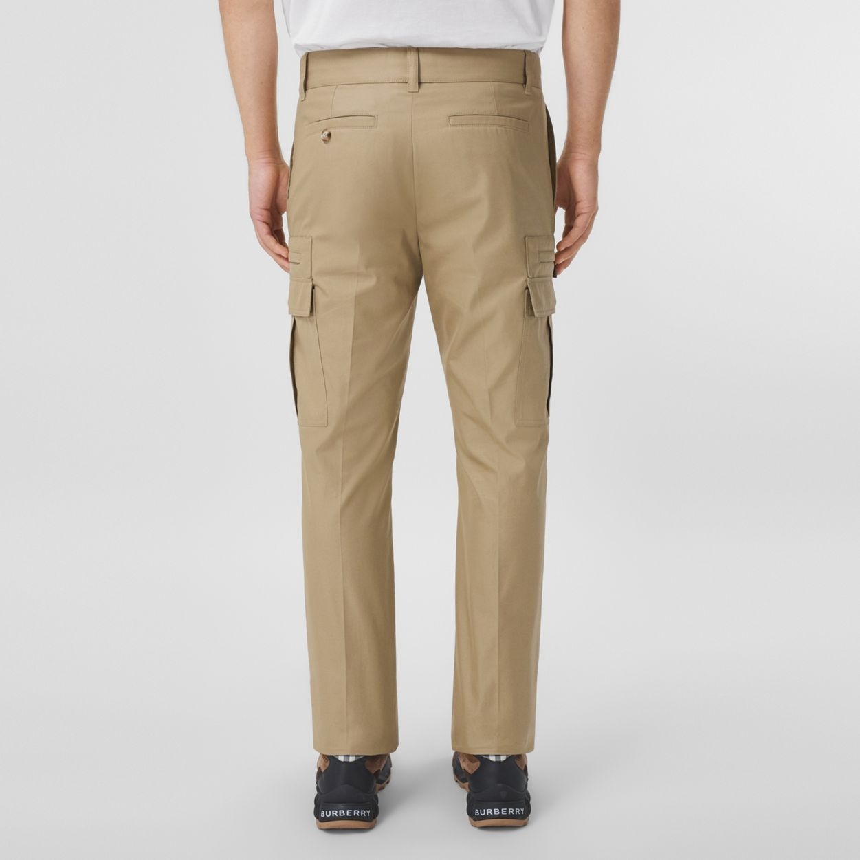 D-ring Detail Cotton Gabardine Tailored Trousers - 4