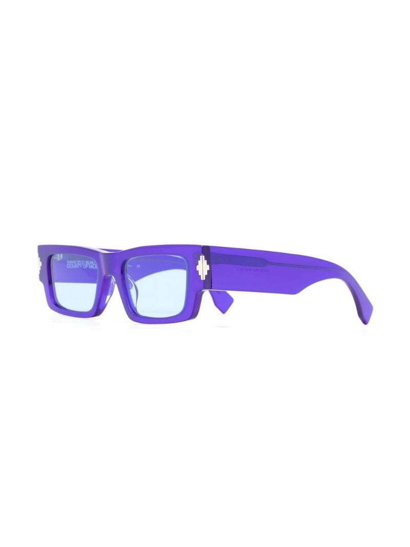 square-frame transparent sunglasses - 2
