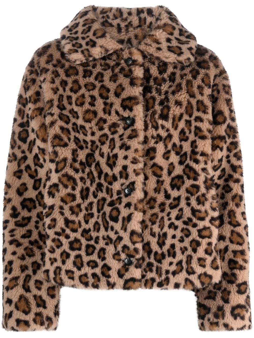 leopard-print wool jacket - 1