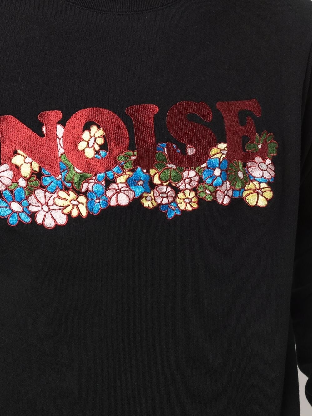 Noise-print crew-neck sweatshirt - 5