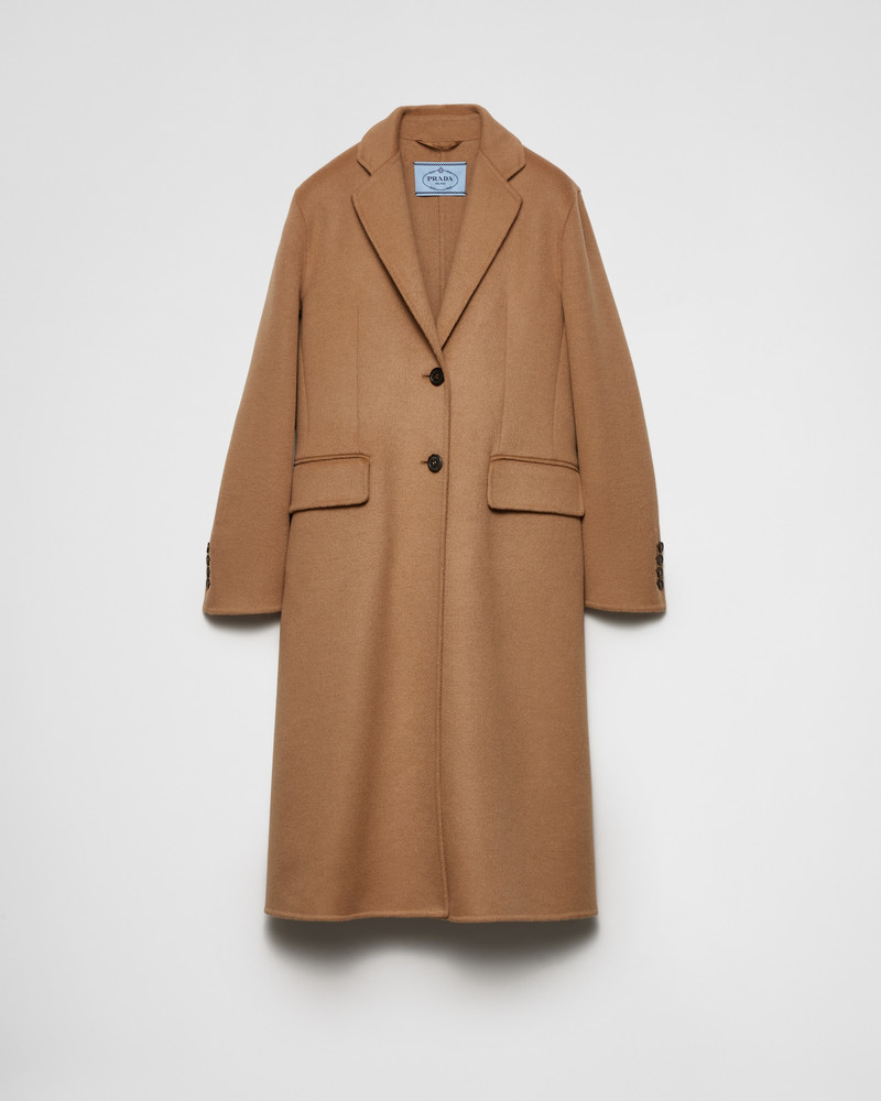 Single-breasted cashgora coat 1