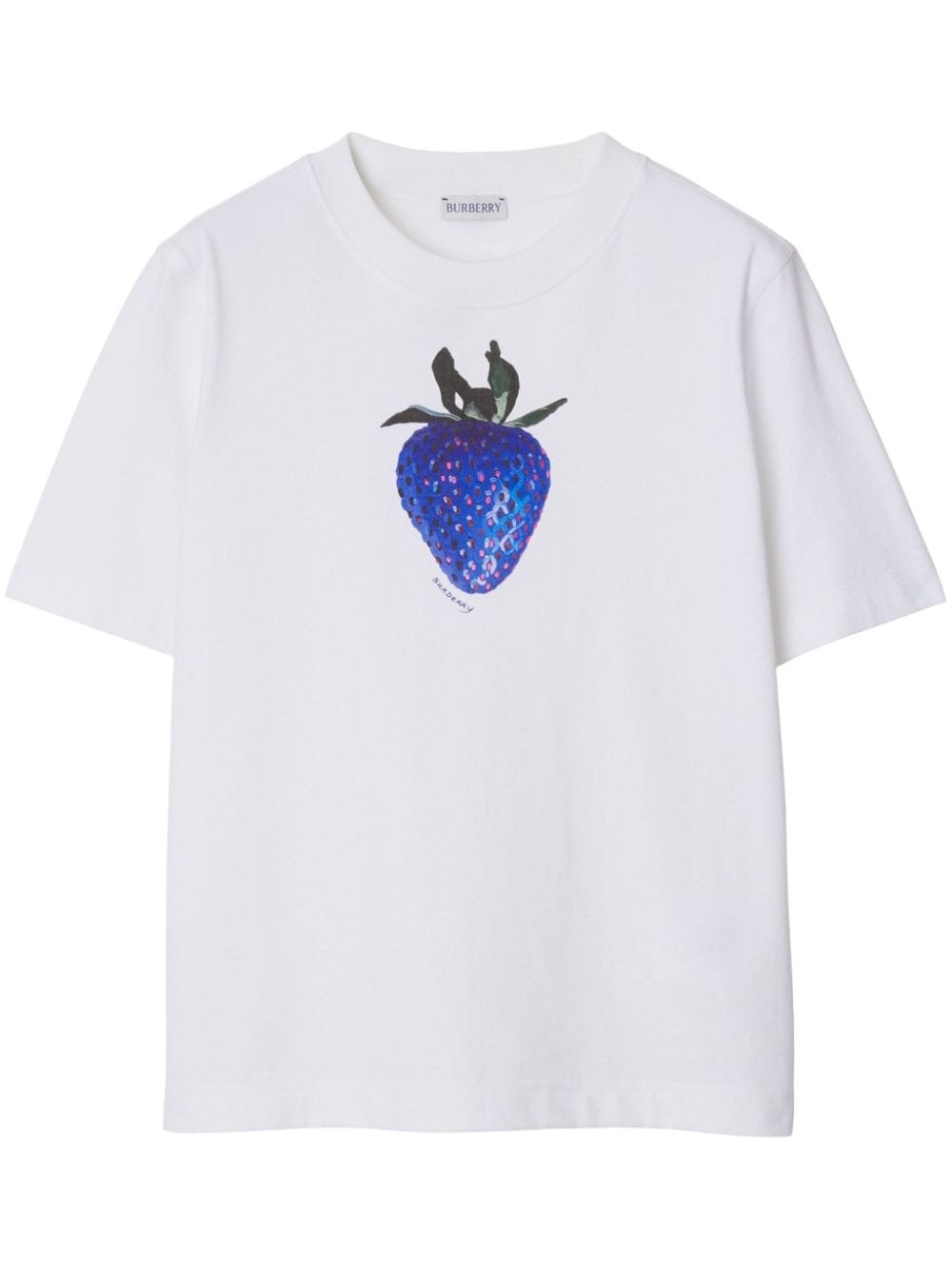 Strawberry-print cotton T-shirt - 1