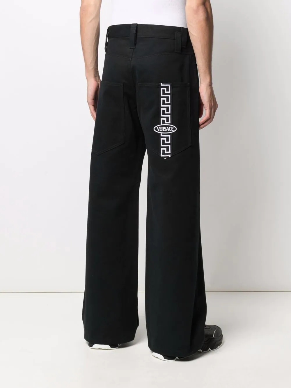 Greca-accent oversized trousers - 4