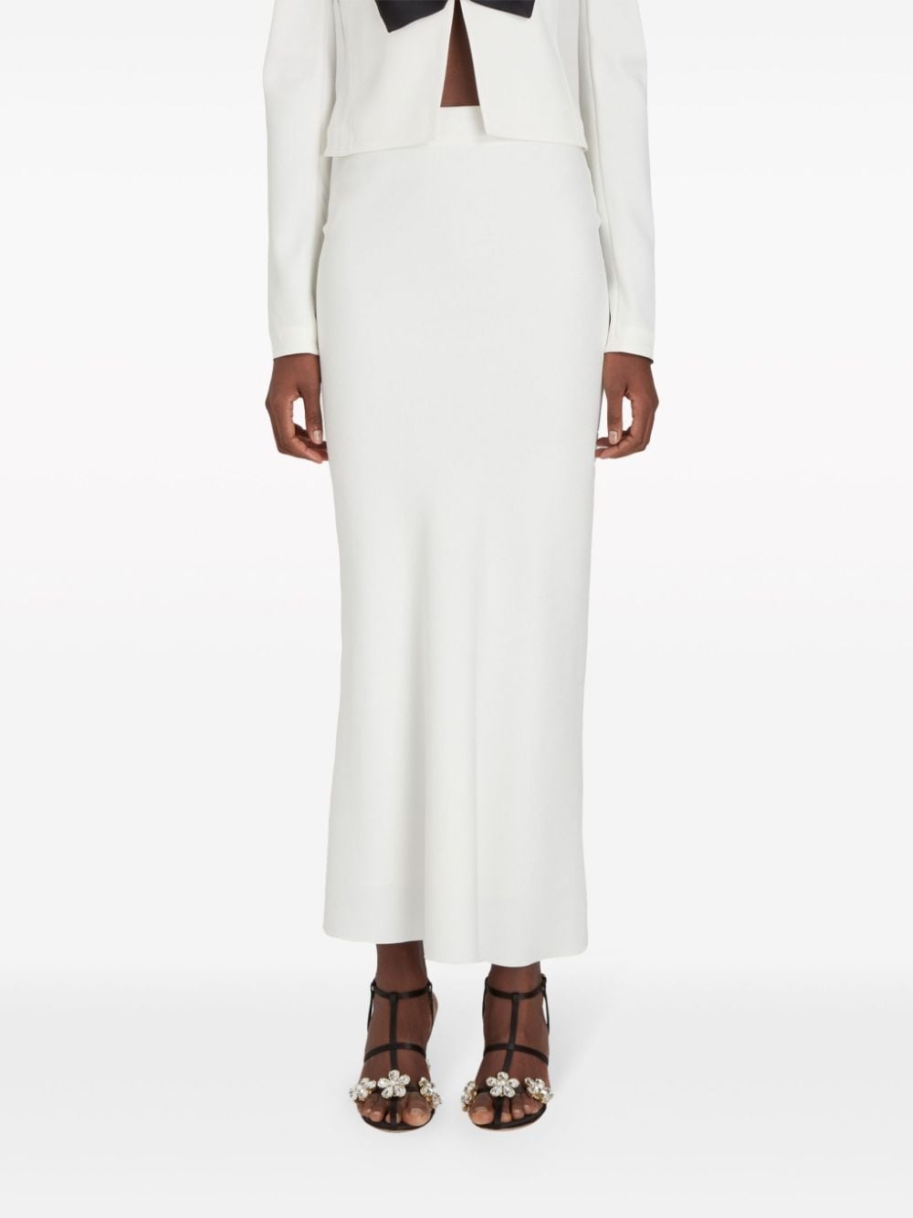 high-waist crepe maxi skirt - 4