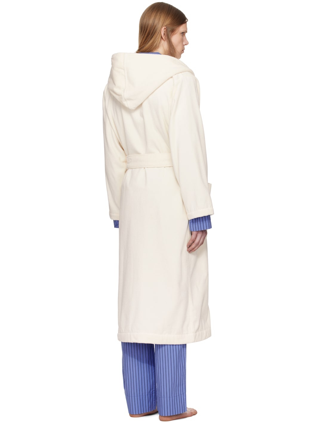 Off-White Terry Hooded Bathrobe - 3