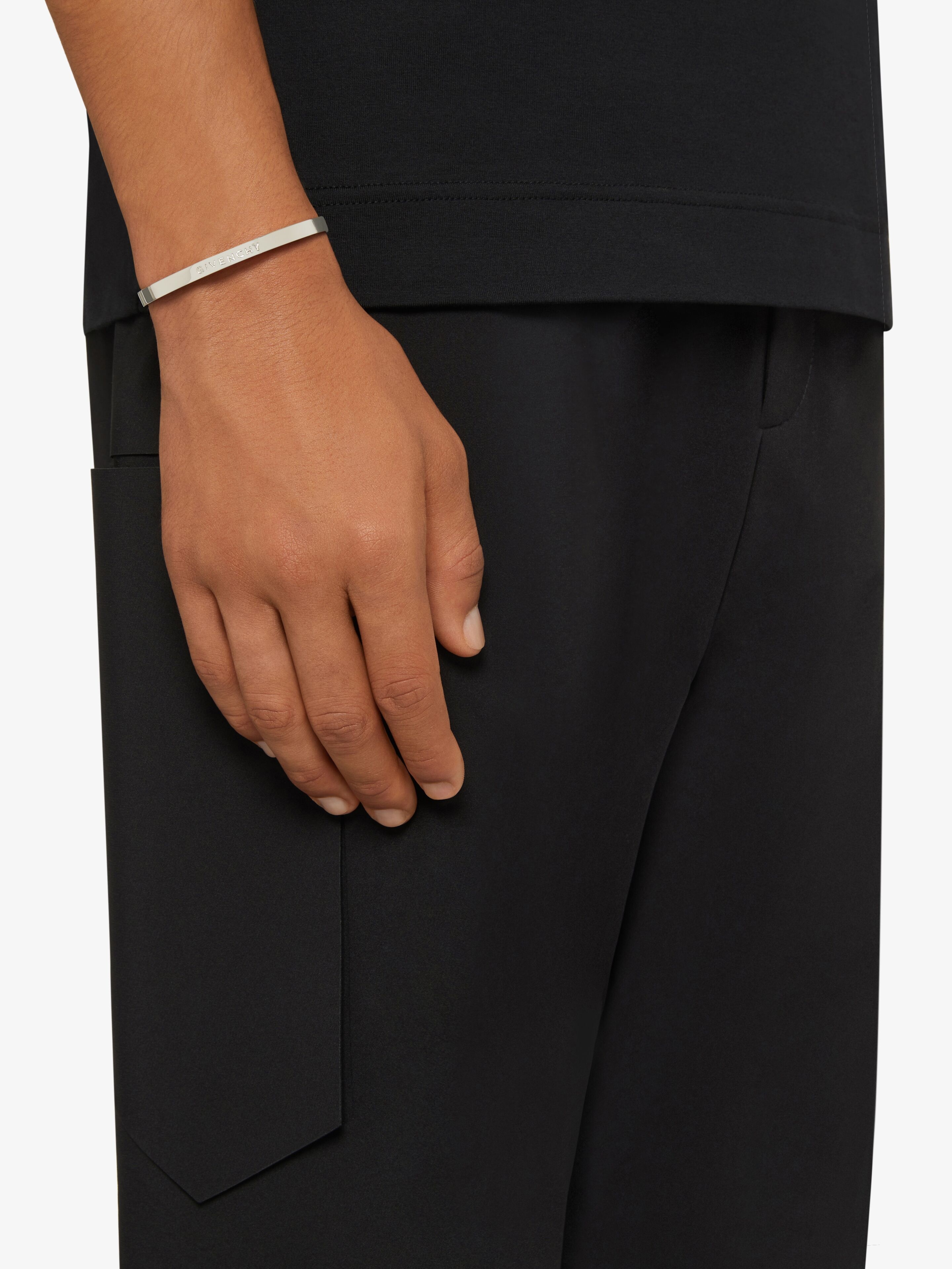 GIVENCHY CUFF BRACELET IN SILVER METAL - 3