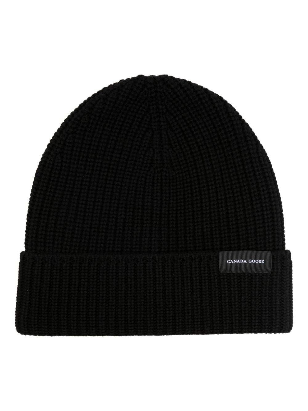 waffle-knit wool beanie - 1
