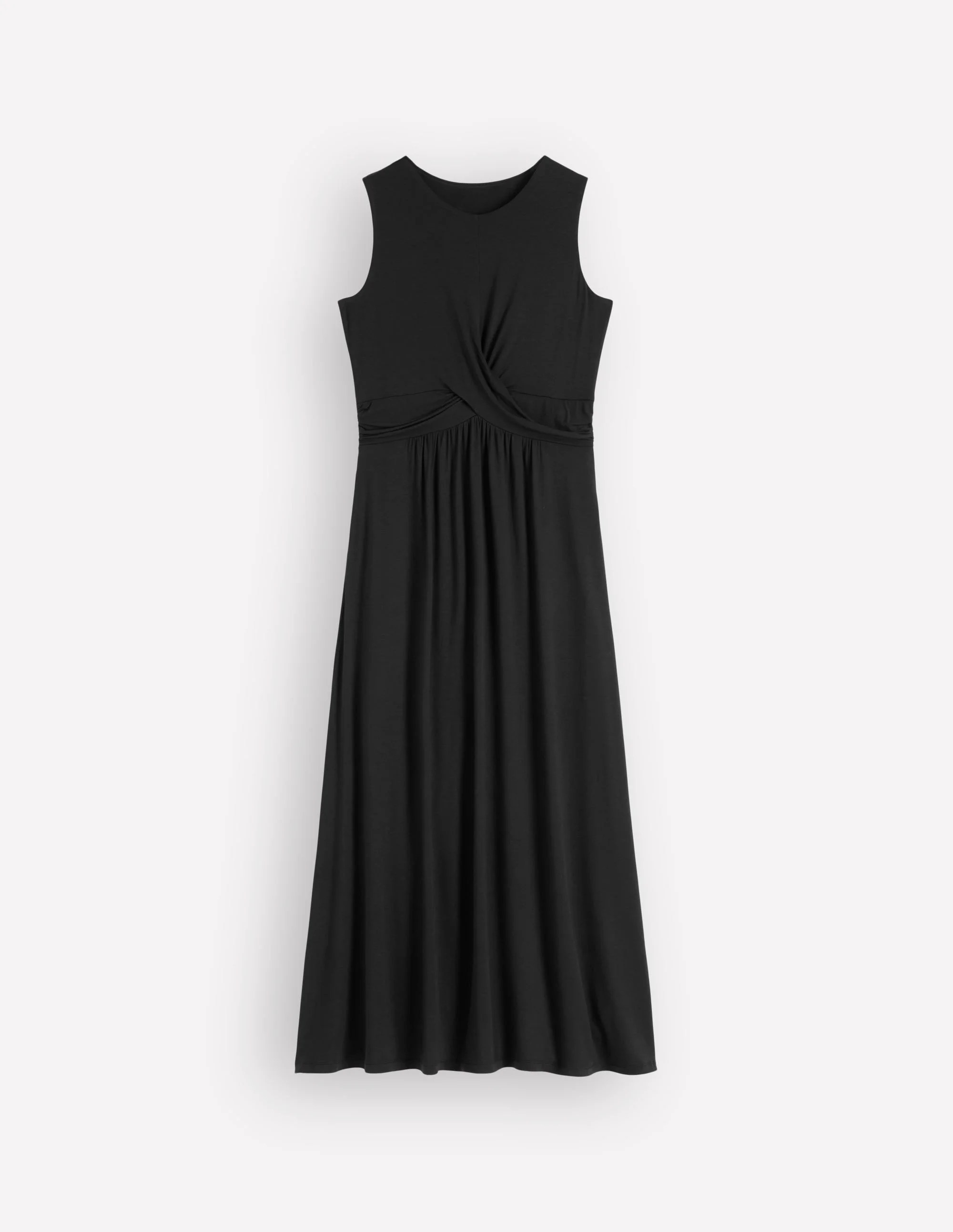 Zara Cross Waist Jersey Dress-Black - 1