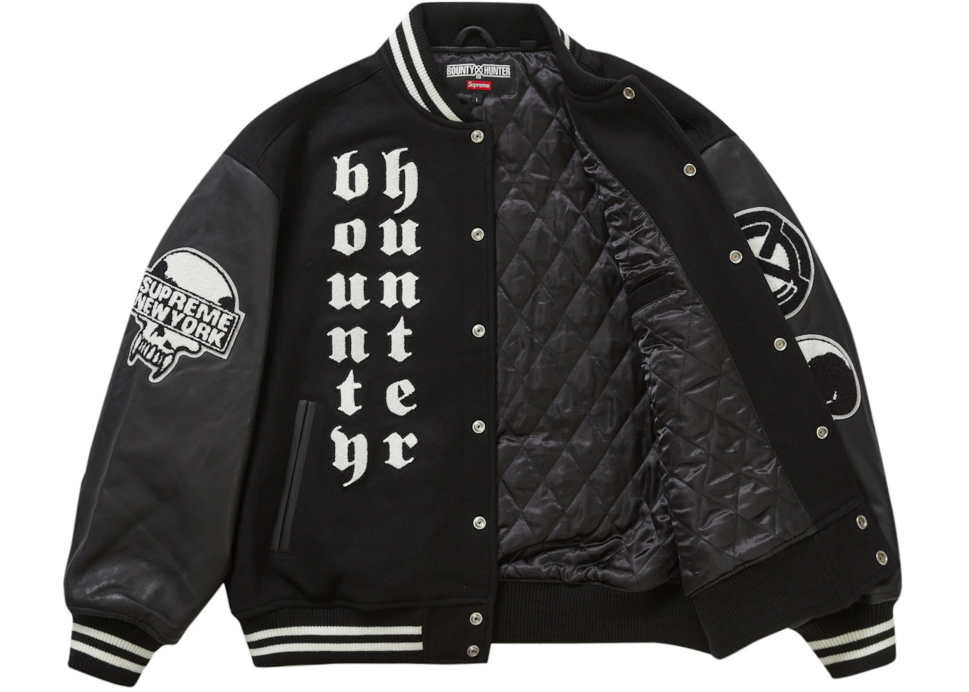 Supreme Bounty Hunter Varsity Jacket Black - 2
